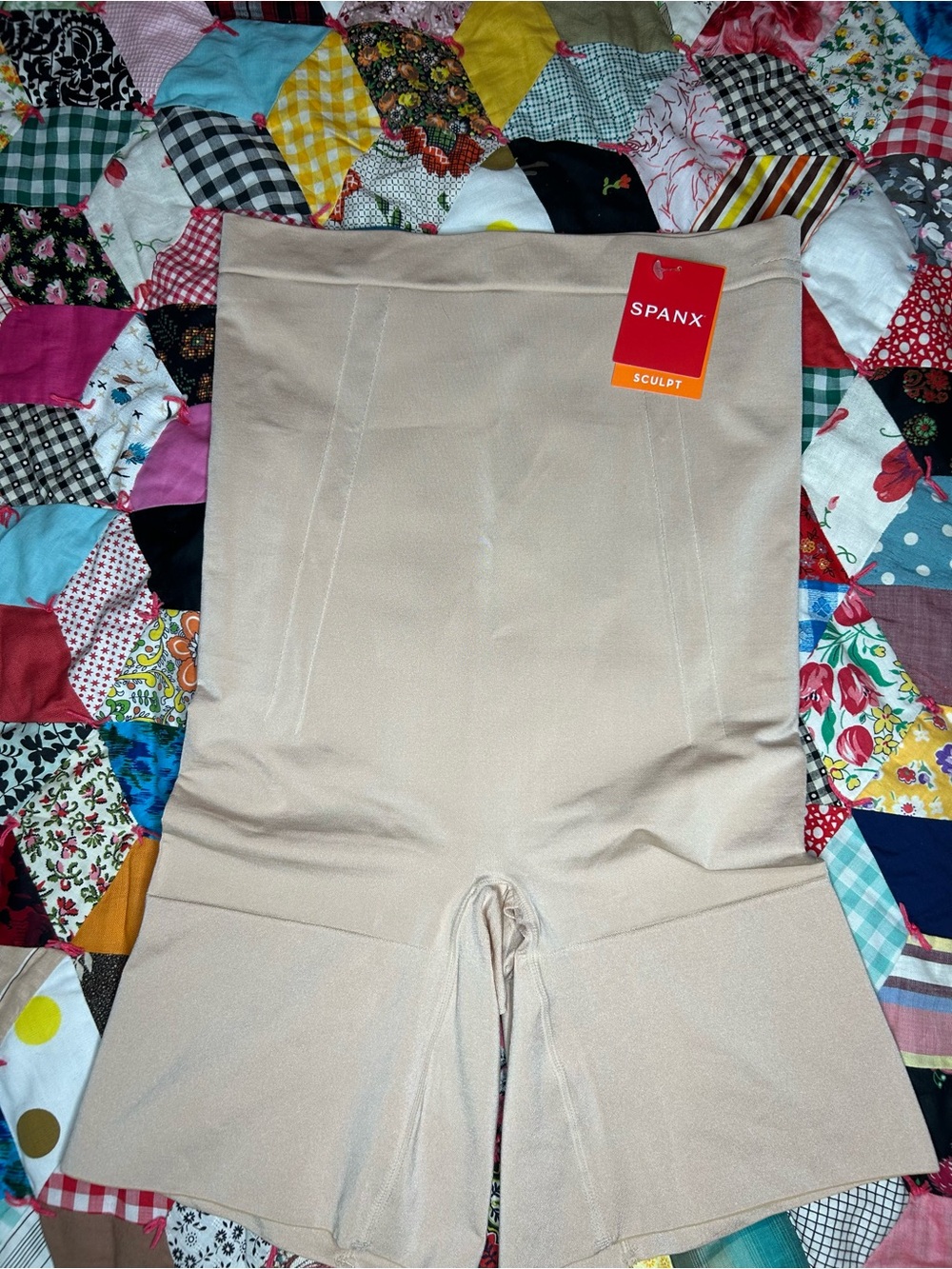 SPANX High-Waist Shaping Shorts in Beige/Nude